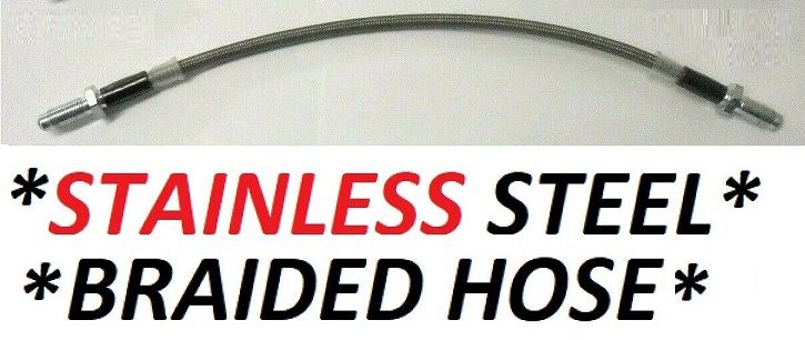 REAR BRAKE HOSE (*STAINLESS STEEL BRAIDED*) x1 (Morris Marina & Ital) (1971- 84) 