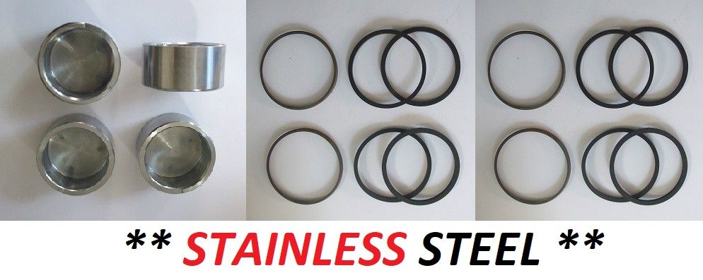 FRONT BRAKE CALIPER PISTONS & SEALS (** STAINLESS STEEL **) (Triumph TR8) (1979- 81)
