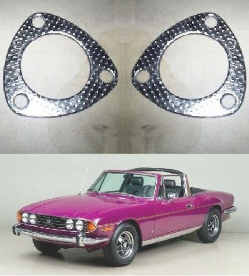 EXHAUST DOWNPIPE GASKETS x2 (Triumph Stag) (1970- 77) 