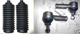 TRACK ROD ENDS & STEERING RACK GAITERS x4 (Triumph Stag) (1970- 77)
