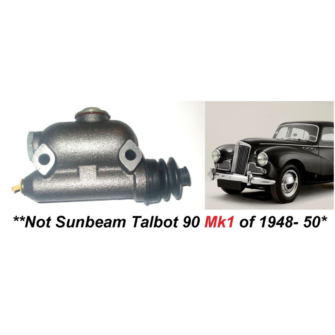 BRAKE MASTER CYLINDER (Sunbeam Talbot) (80, 90, 90Mk2, 90Mk2a & Mk3) (1948- 55)