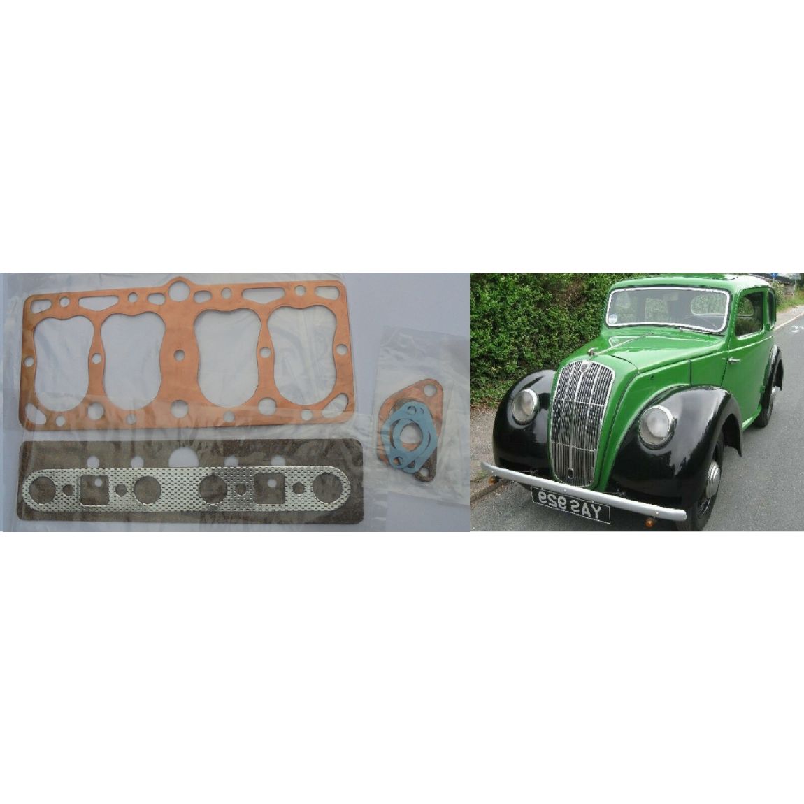 HEAD GASKET SET (Morris 8 Eight) (Ser.E) (Side Valve 918cc) (**From 1939- 52**) 