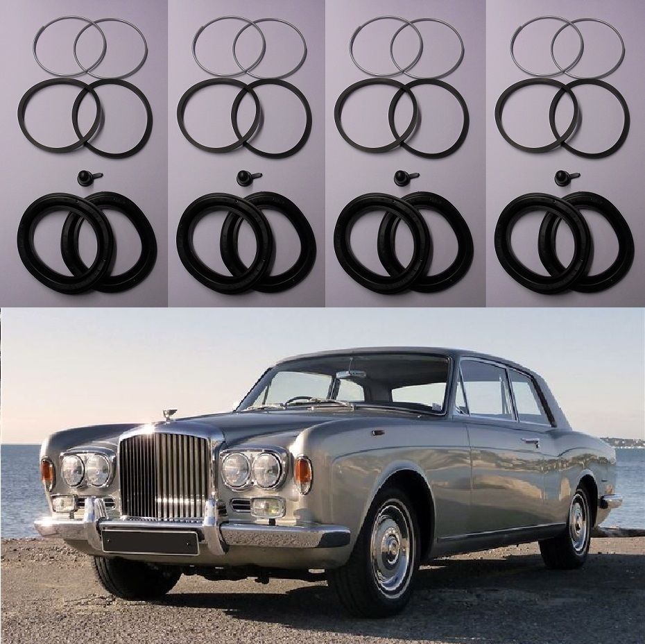 FRONT BRAKE CALIPER REPAIR SEALS KITS x2 (Bentley T1 & T2) (1965- 80)