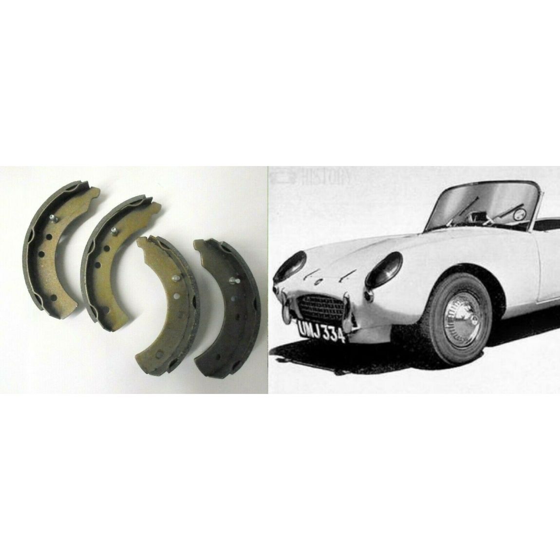 FRONT BRAKE SHOES SET (Berkeley Cars) (T60, Twosome, Foursome) (1956- 60) 