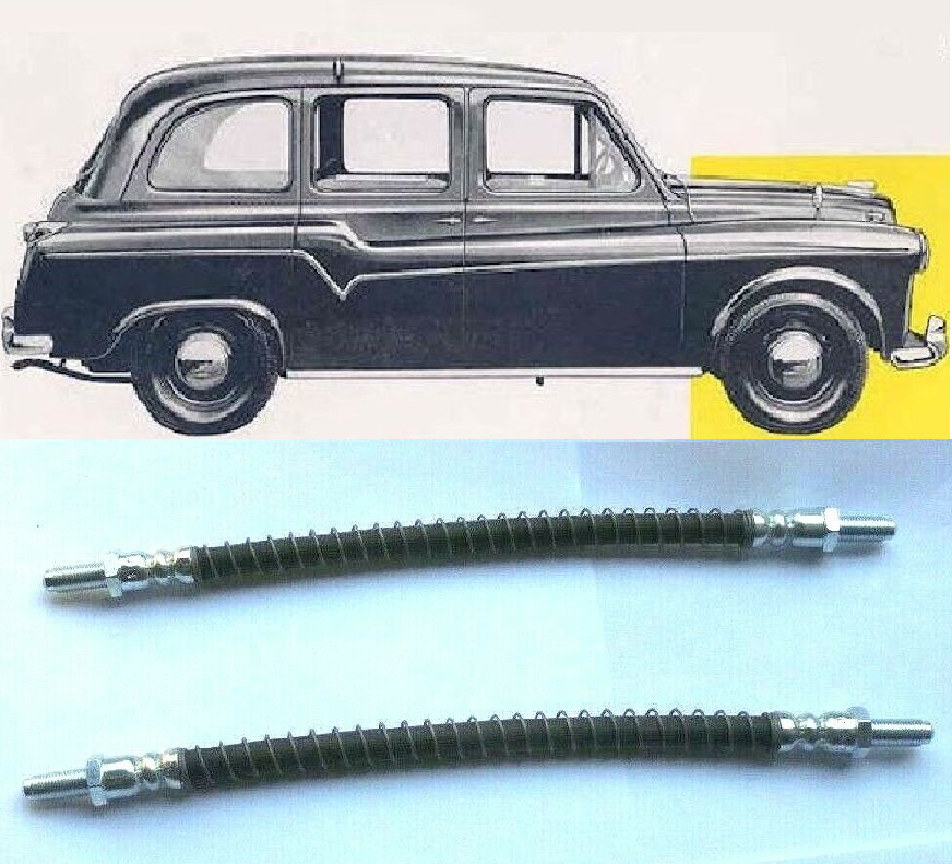 FRONT BRAKE HOSES x2 (Austin Taxi FL2 & FX4) (1959- 89)  