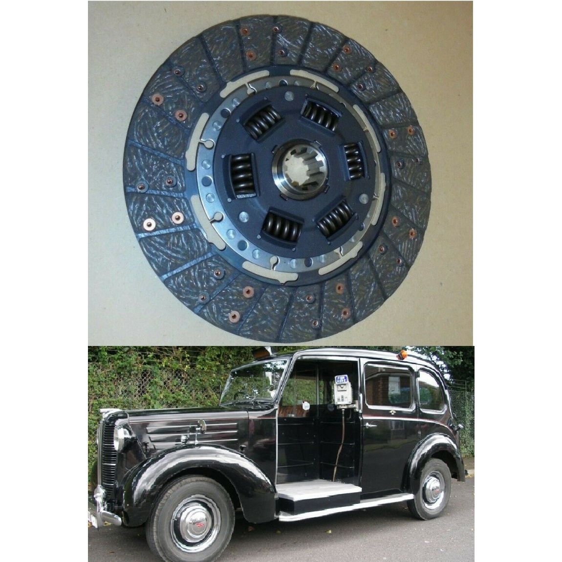 CLUTCH PLATE ONLY (Austin Taxi FX3 & FL3) (Petrol to Ch. 151282) (1948- 53 Only)  