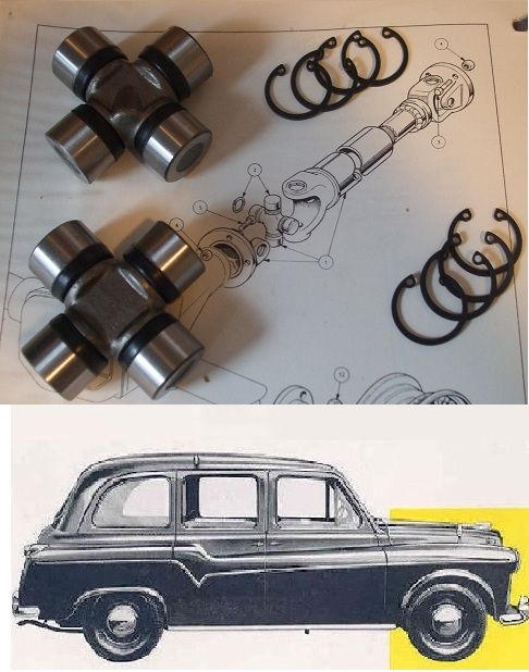 PROPSHAFT UNIVERSAL JOINTS x2 (Austin Taxi FX4) (1959- 83)   