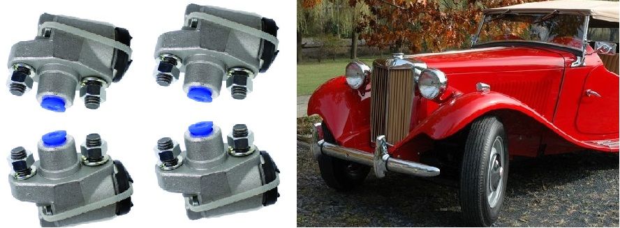 FRONT BRAKE WHEEL CYLINDERS x4 (MG TD & TF) (1950- 55)