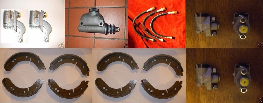 BRAKE MASTER CYLINDER (x1), HOSES (x3), WHEEL CYLINDERS (x6), SHOES (x2 SETS)  (MG YB Saloon) (**From 1951- 53**)