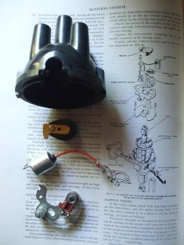 DISTRIBUTOR CAP POINTS ROTOR ARM CONDENSER (MG Midget) (Top Entry) (1967- Dec 74) 