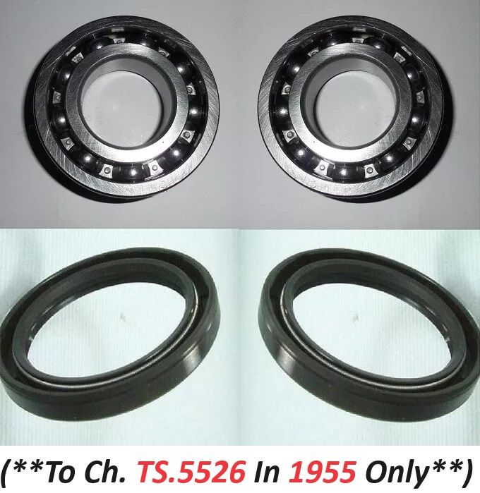 REAR WHEEL BEARING KITS & OUTER OIL SEALS x2 (Triumph TR2) (**To Ch. TS5526 Only**) (**1953- 55 Only**)  