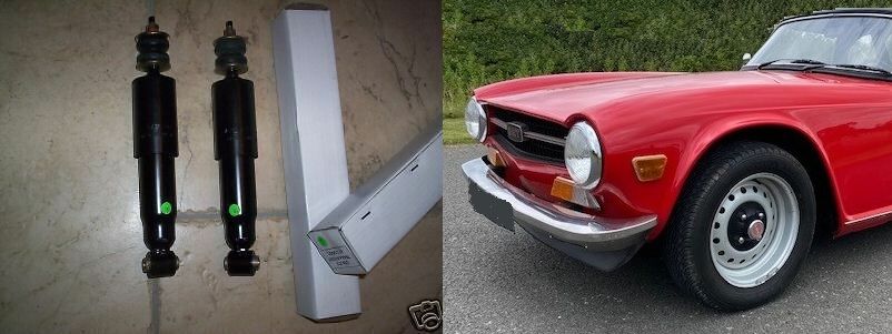 FRONT SHOCK ABSORBERS DAMPERS x2 (Triumph TR4a TR5 TR6) (1965- 76)