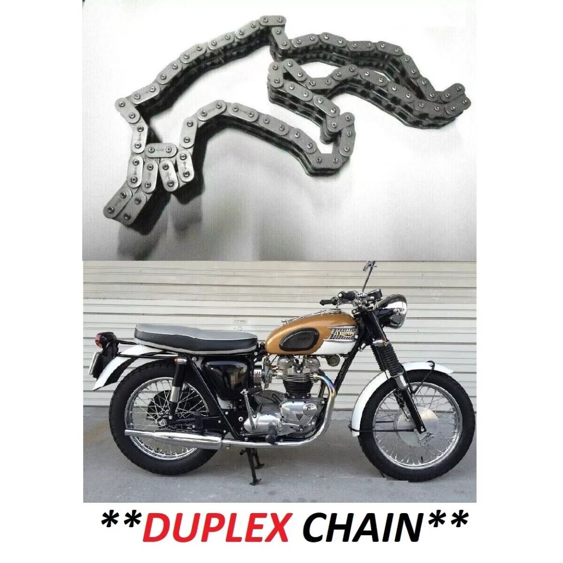 PRIMARY DRIVE CHAIN (Triumph TR6 6T Thunderbird Trophy) (650cc) (**From 1963- 73**) 