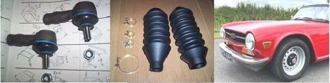 TRACK ROD ENDS & STEERING RACK GAITERS (Triumph TR4a, TR5 & TR6) (1965- 76)