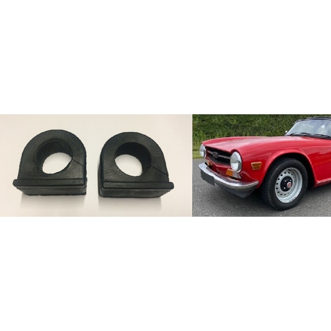 STEERING RACK MOUNTS x2 (Triumph TR4a TR5 TR6) (1965- 76) 