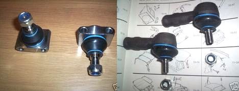 TRACK ROD ENDS & TOP BALL JOINTS x4 (Triumph TR4a, TR5 & TR6) (1965- 76)