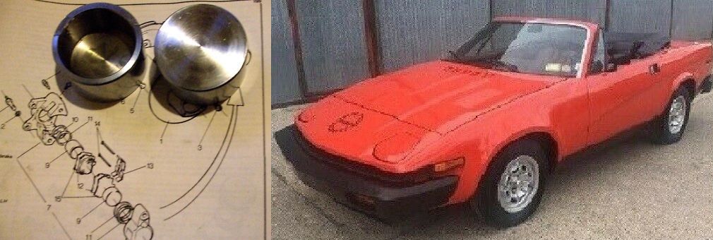 FRONT BRAKE CALIPER PISTONS x2 (Triumph TR7) (1975- 81)