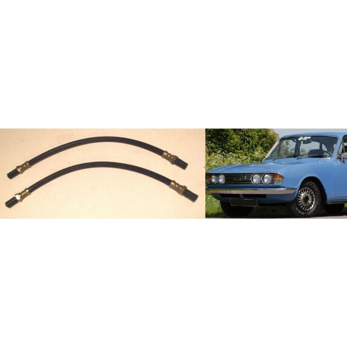 FRONT BRAKE HOSES x2 (Triumph 2000, 2500 & 2.5 Saloon) (1963- 77)