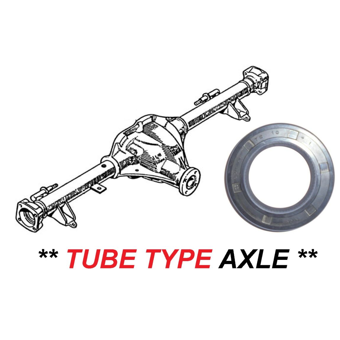 FRONT DIFFERENTIAL AXLE PINION OIL SEAL x1 (MG B) (**Tube Type Axle**) (1962- 80) 