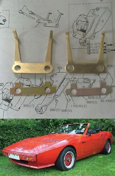 REAR HANDBRAKE PAD FITTING FORKS SPRINGS (TVR Tasmin, 100 280, 350, 400 & 450) (1979- 91)