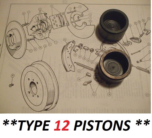 FRONT BRAKE CALIPER PISTONS x2 (Triumph Spitfire) (Mk1 & Mk2) (1962- 67) 