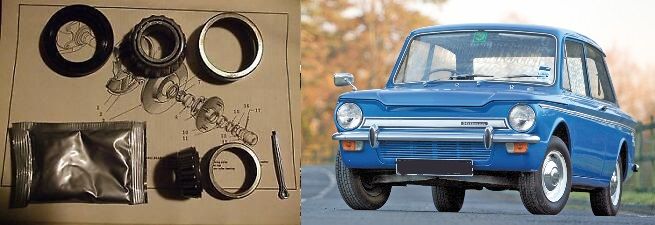 FRONT WHEEL HUB BEARING KIT x1 (Hillman Imp) (1963- 76) 