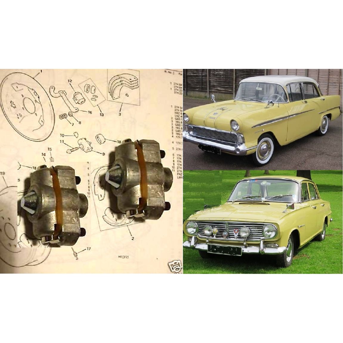 BRAKE ADJUSTERS REAR x2 (Vauxhall Victor F, FB & VX4/90) (1957- 64) 