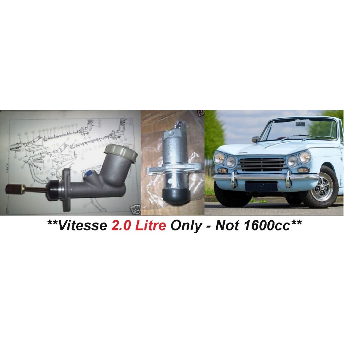 CLUTCH MASTER CYLINDER & SLAVE CYLINDER (Triumph Vitesse) (**2.0 Litre Only**) (1966- 71) 