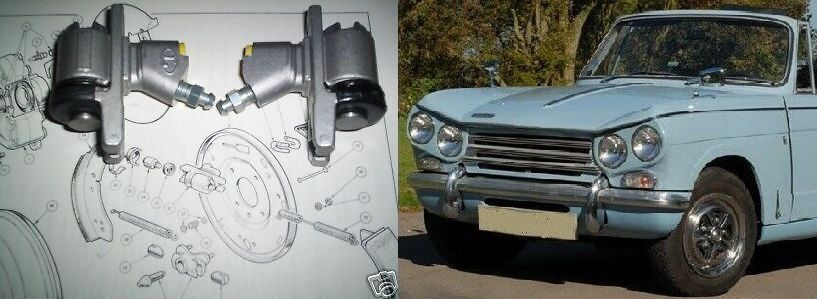 REAR BRAKE WHEEL CYLINDERS x2 (Triumph Vitesse 2.0) (1966- 71)