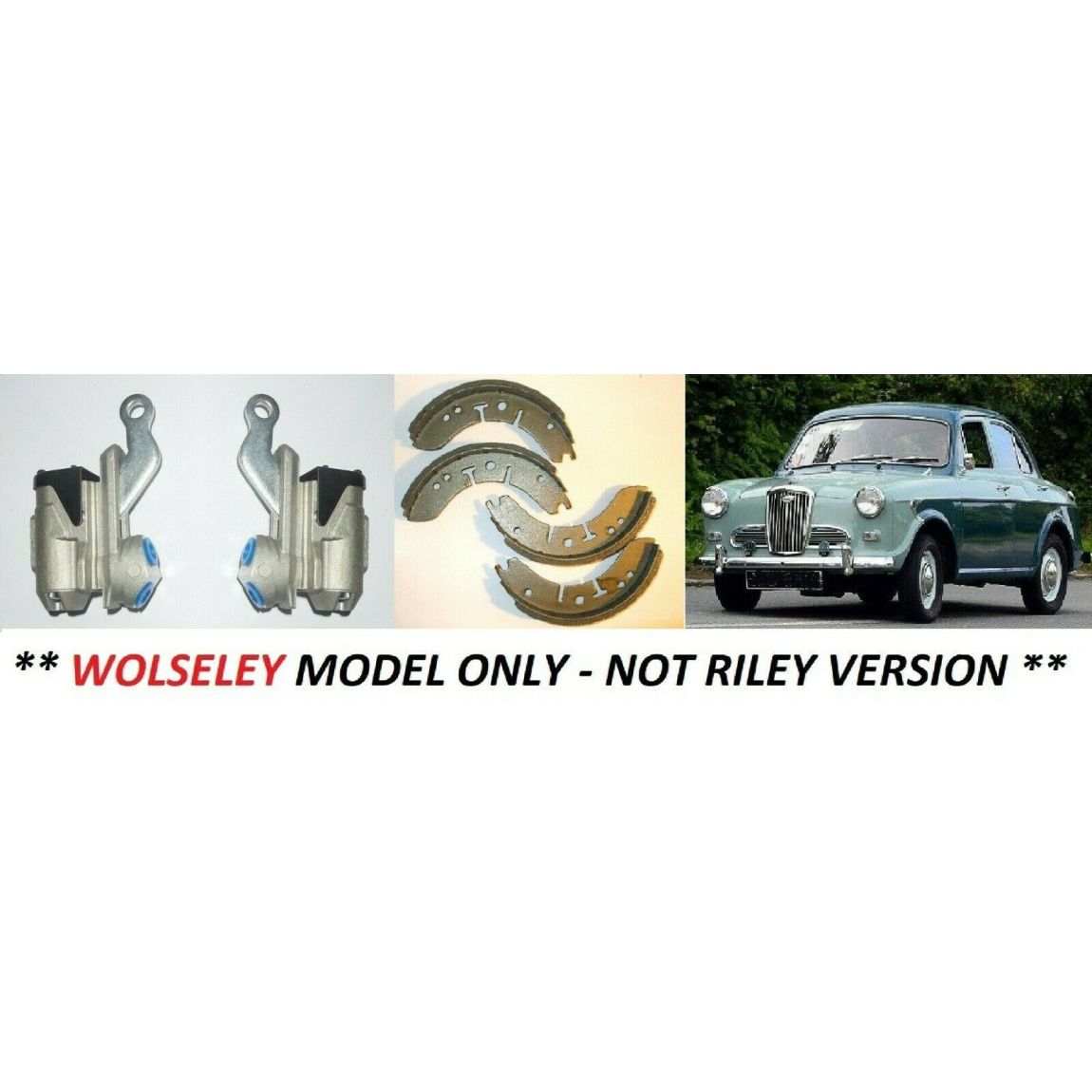 REAR BRAKE WHEEL CYLINDERS & SHOES (Wolseley 1500 Saloon) (** Not Riley **) (1958- 65) 