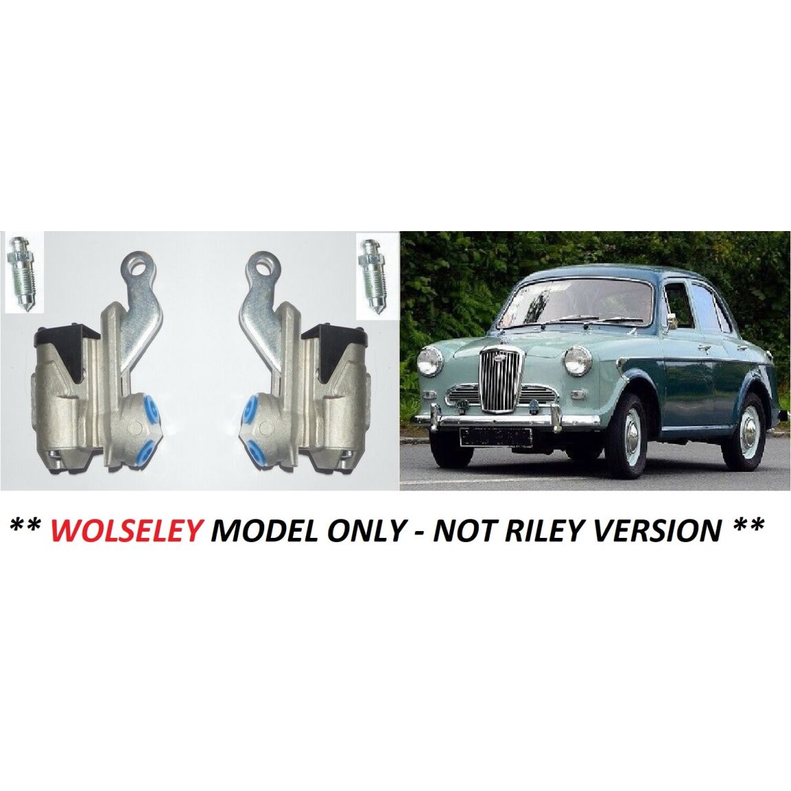 REAR BRAKE WHEEL CYLINDERS x2 (Wolseley 1500 Saloon) (** Not Riley **) (1958- 65) 