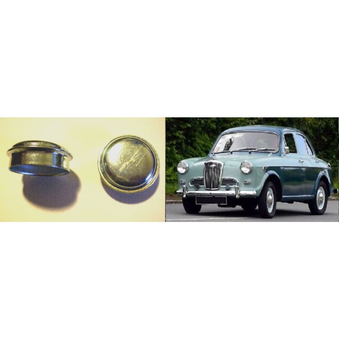 FRONT HUB GREASE CAPS x2 (Wolseley 1500) (1958- 65) 