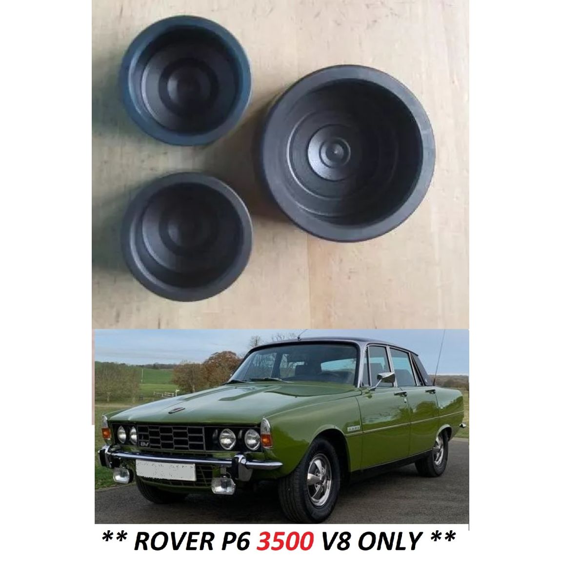 FRONT BRAKE CALIPER PISTONS x3 (Rover P6 V8 3500) (1968- 77)