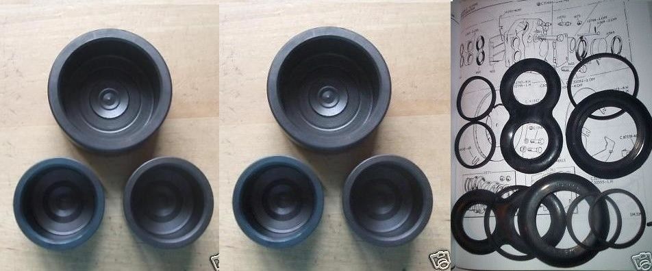 FRONT BRAKE CALIPER PISTONS & SEALS x6 (Morris 1800 S, 2200) (1968- 75)