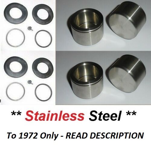(x4) REAR BRAKE CALIPER PISTONS & SEALS (**STAINLESS STEEL**) (Jaguar XJ6 & XJ12) (Ser.1 & Early Ser.2) (1968- 72 Only)  