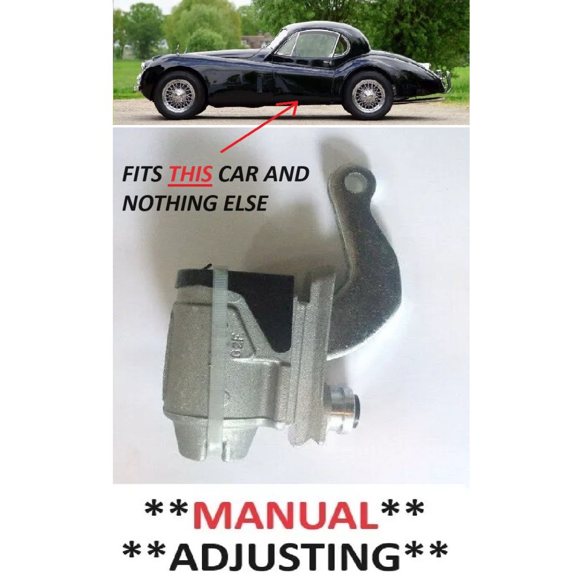 REAR BRAKE WHEEL CYLINDER x1 (Jaguar XK120 Mk1) (** Manual Adjusting Brakes **)  