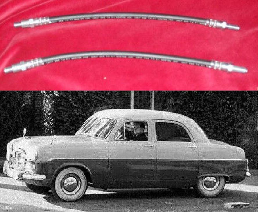 FRONT BRAKE HOSES x2 (Ford Zephyr Zodiac Consul Mk1) (1951- 55) 