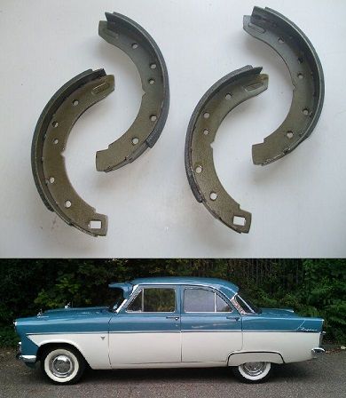 REAR BRAKE SHOES SET (Ford Zephyr Consul Zodiac Mk2) (1956- 62)