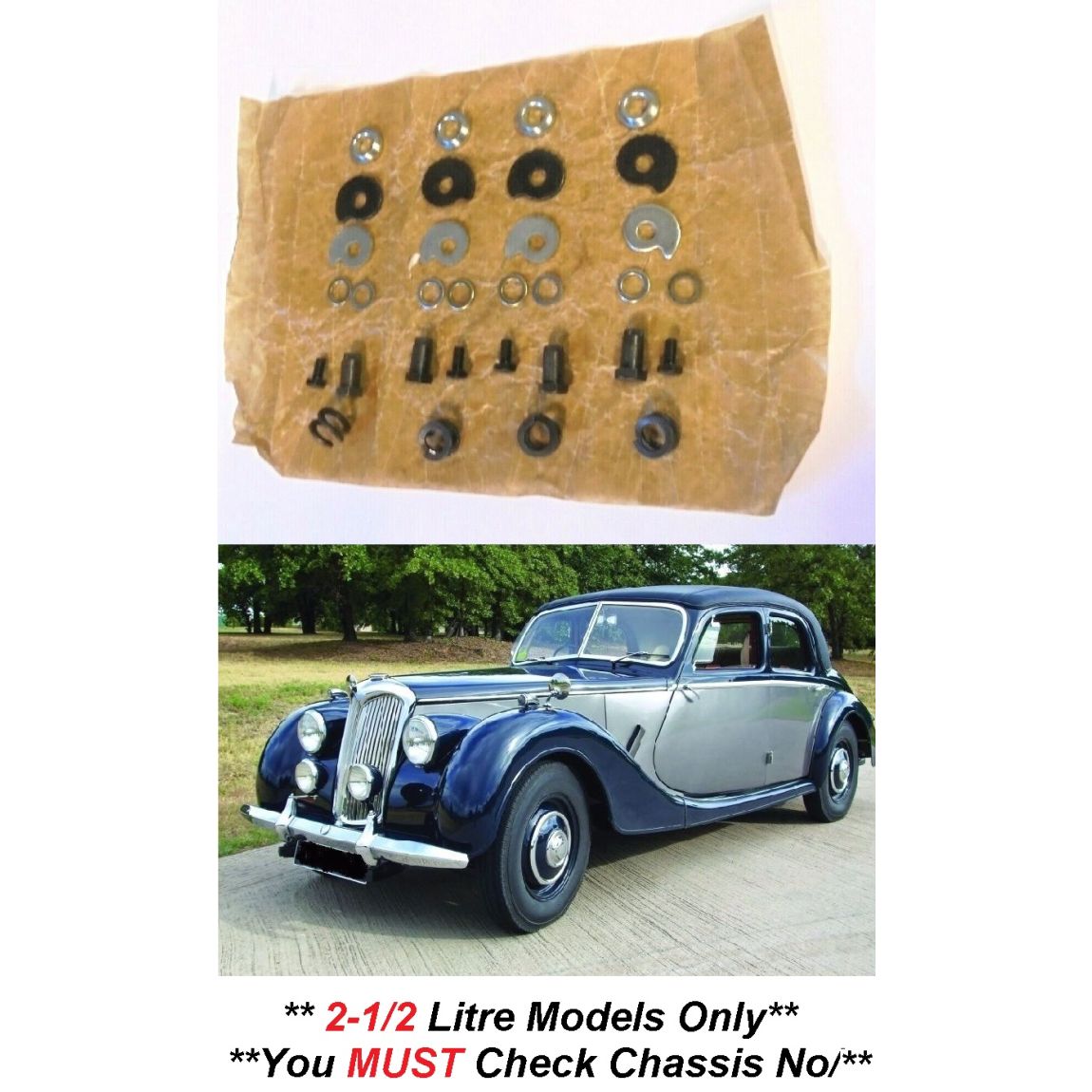 FRONT BRAKE SHOE ADJUSTERS SET (Riley RMB & RMF) (2-1/2 Litre) (**From 1948- 53**)  