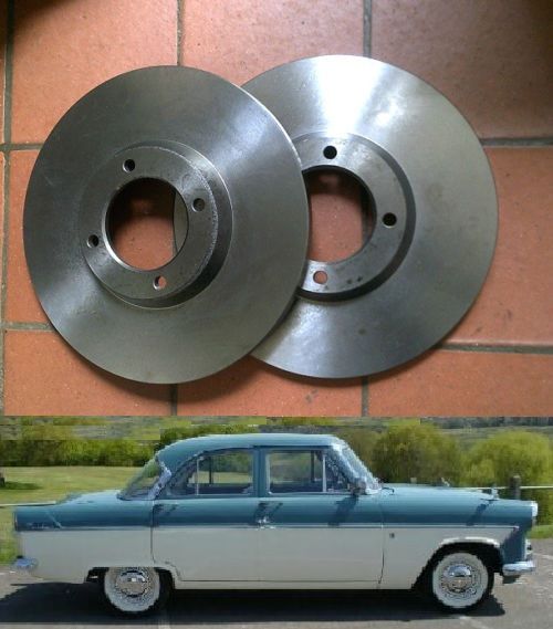 FRONT BRAKE DISCS x2 (Ford Zephyr, Zodiac & Consul Mk2) (Sep 60- 62)