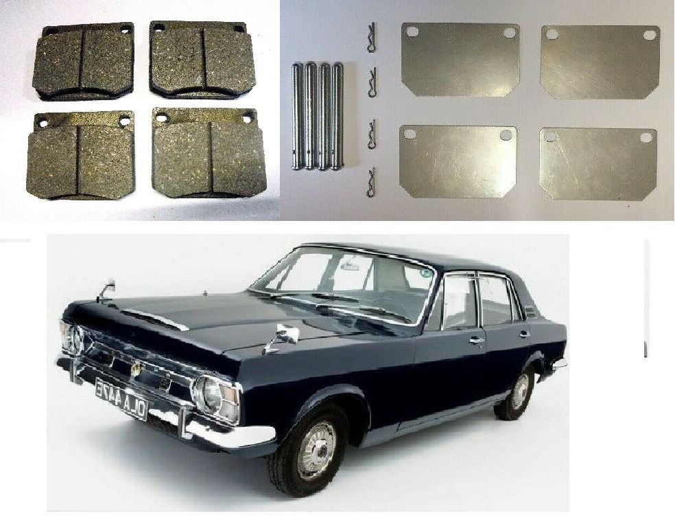 FRONT BRAKE PADS SET & FITTING KIT (Ford Zephyr & Zodiac Mk4) (1966- 72) 