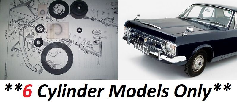 CLUTCH MASTER CYLINDER REPAIR SEALS KIT (Ford Zephyr Mk4 & Zodiac Mk4) (2.5V6 & 3.0V6) (1966- 72)