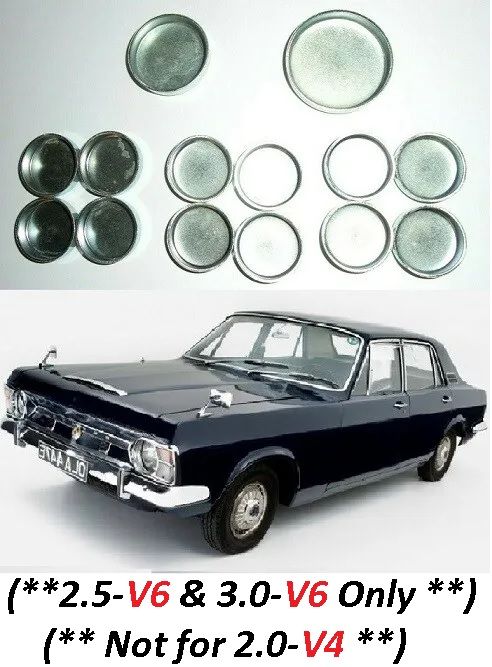 CORE PLUG ENGINE SET (Ford Zephyr Zodiac Mk4) (2.5V6 & 3.0V6) (1966- 72)  