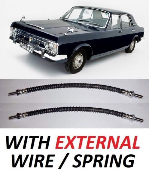 FRONT BRAKE HOSES x2 (Ford Zephyr & Zodiac Mk4) (1966- 72) 