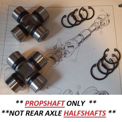 UNIVERSAL JOINTS x2 (Ford Zephyr Zodiac Mk4) (** PROPSHAFT **) (1966- 72) 